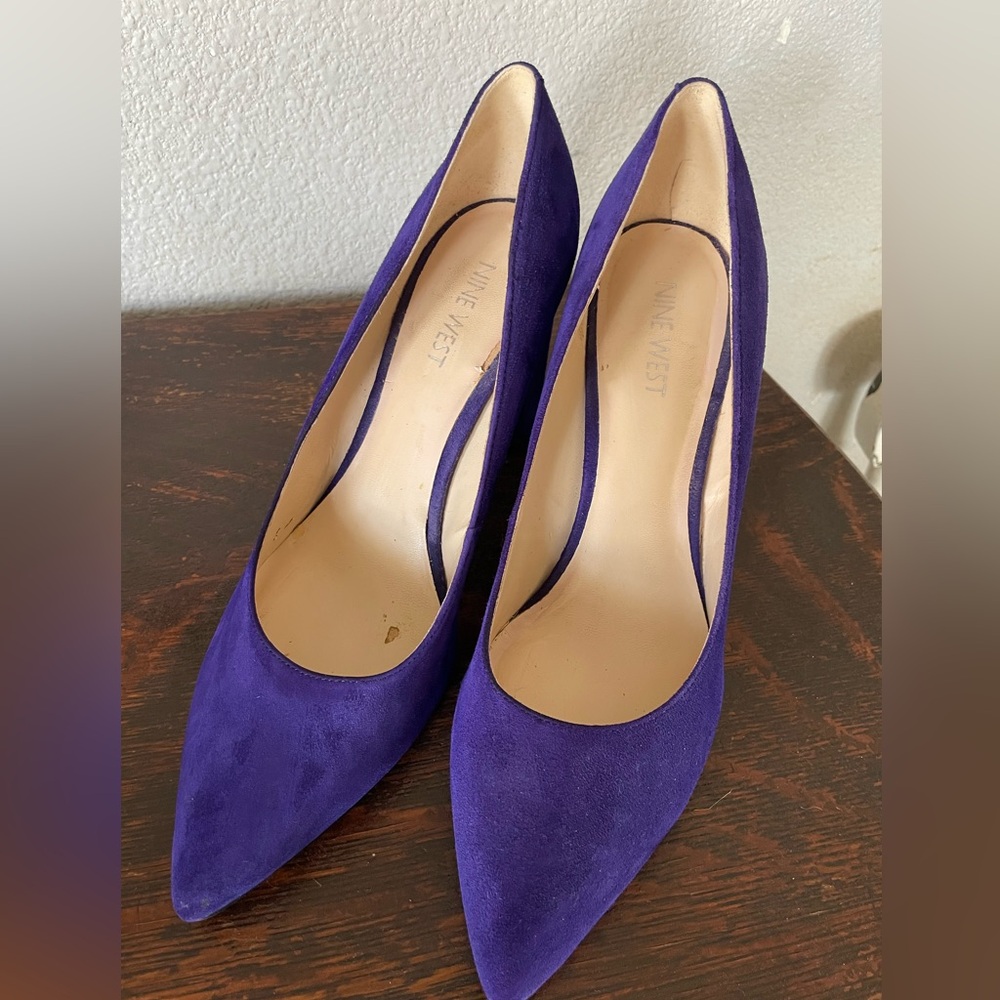 NINE WEST Elegant Purple Suede Women's Pumps Size 8.5